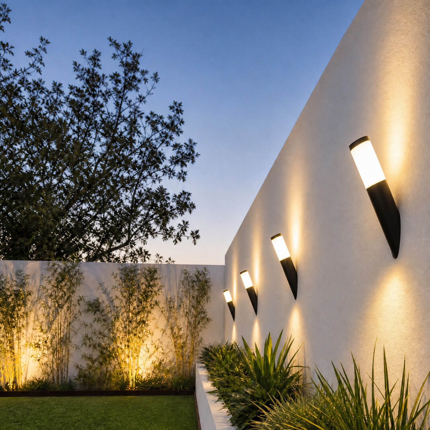 Chorus Sanded Black Outdoor Wall Light