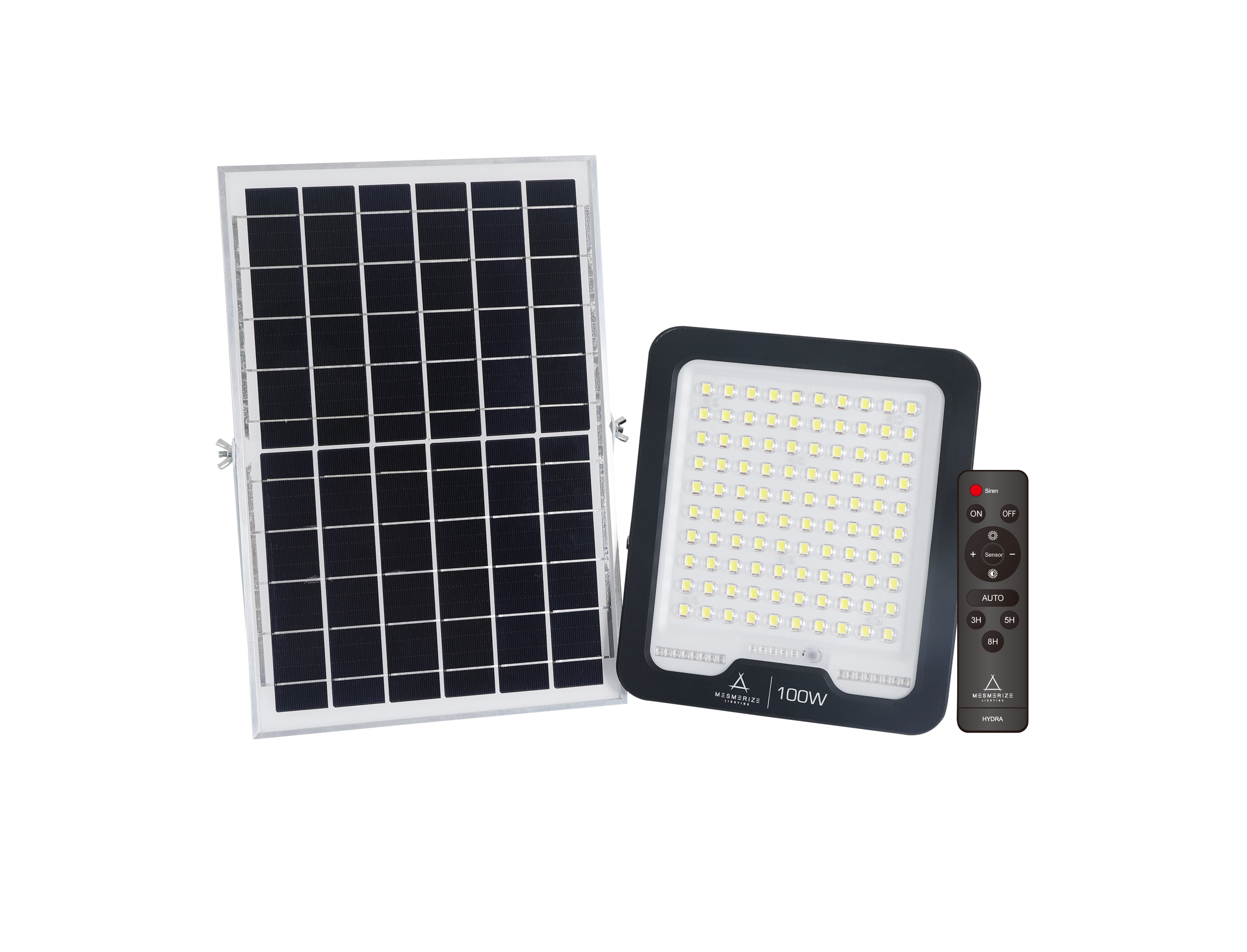 100W Solar Hydra Flood Light with Day/Night Sensor