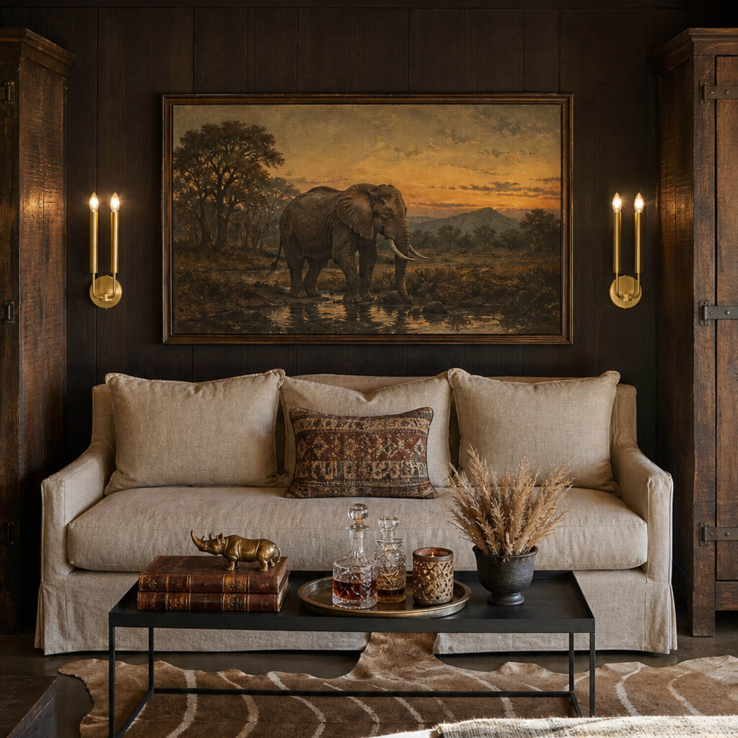 Blake Brass Gold 2 Light Wall Light