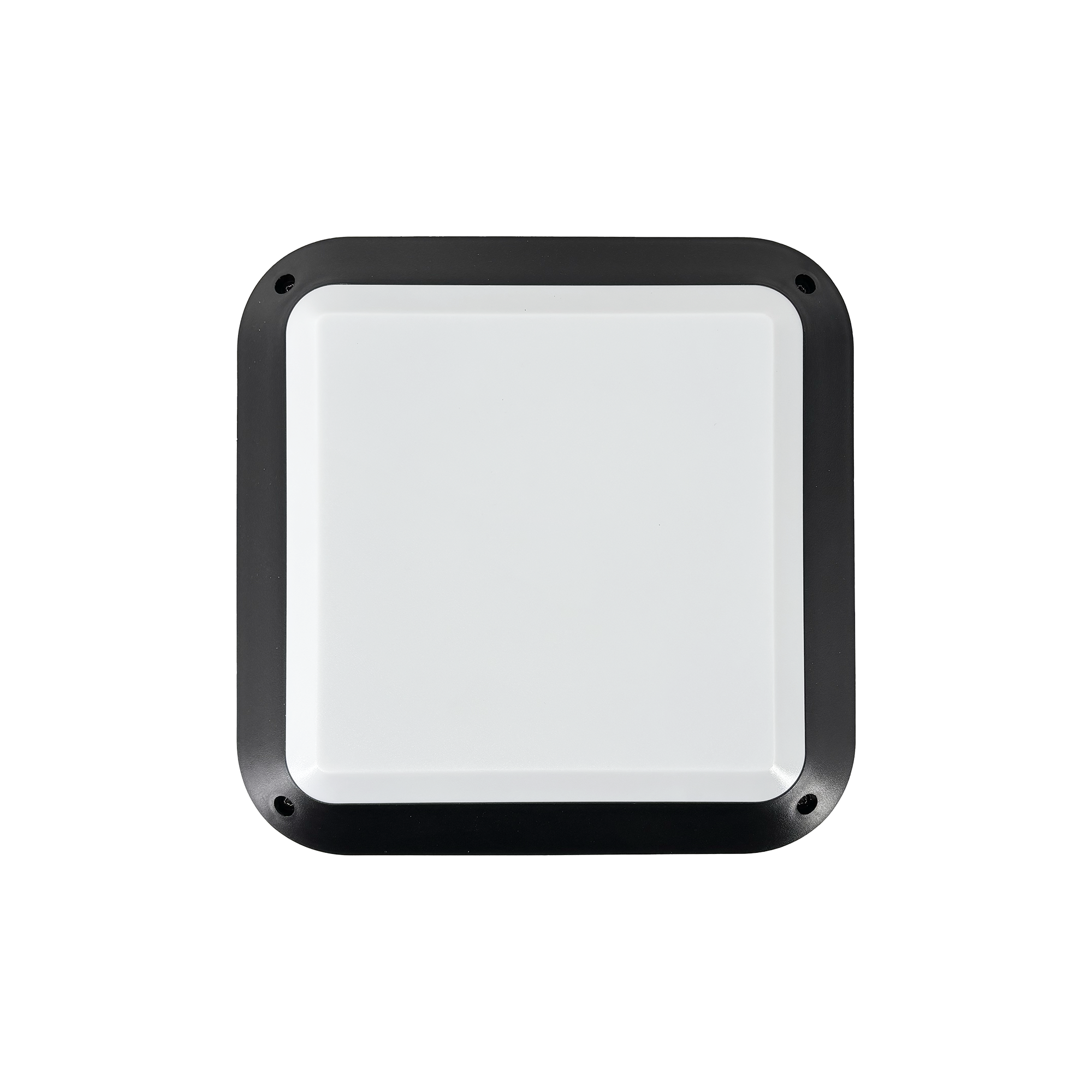 Modern Black Square Bulkhead Outdoor Wall Light with Frosted Lens
