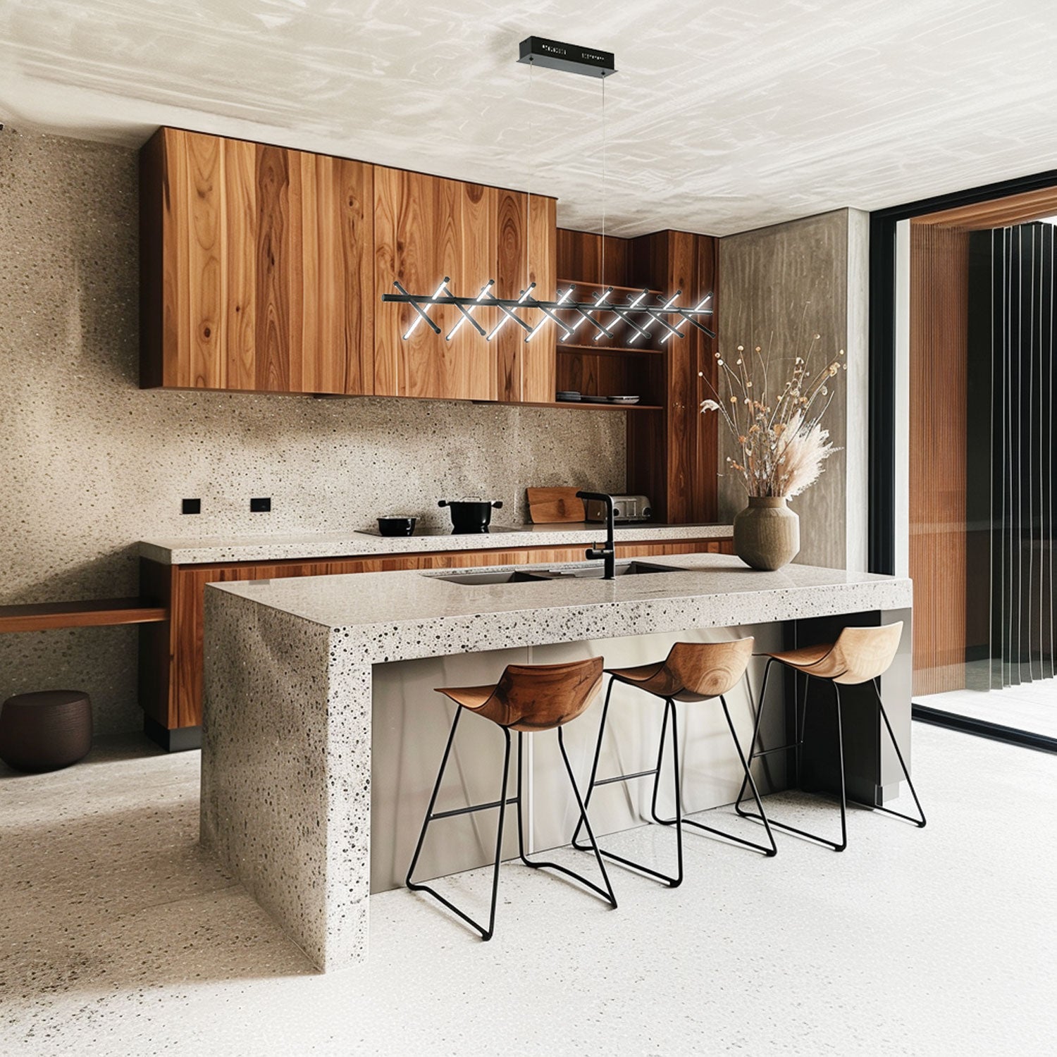 North Black 80W Cool White LED Pendant