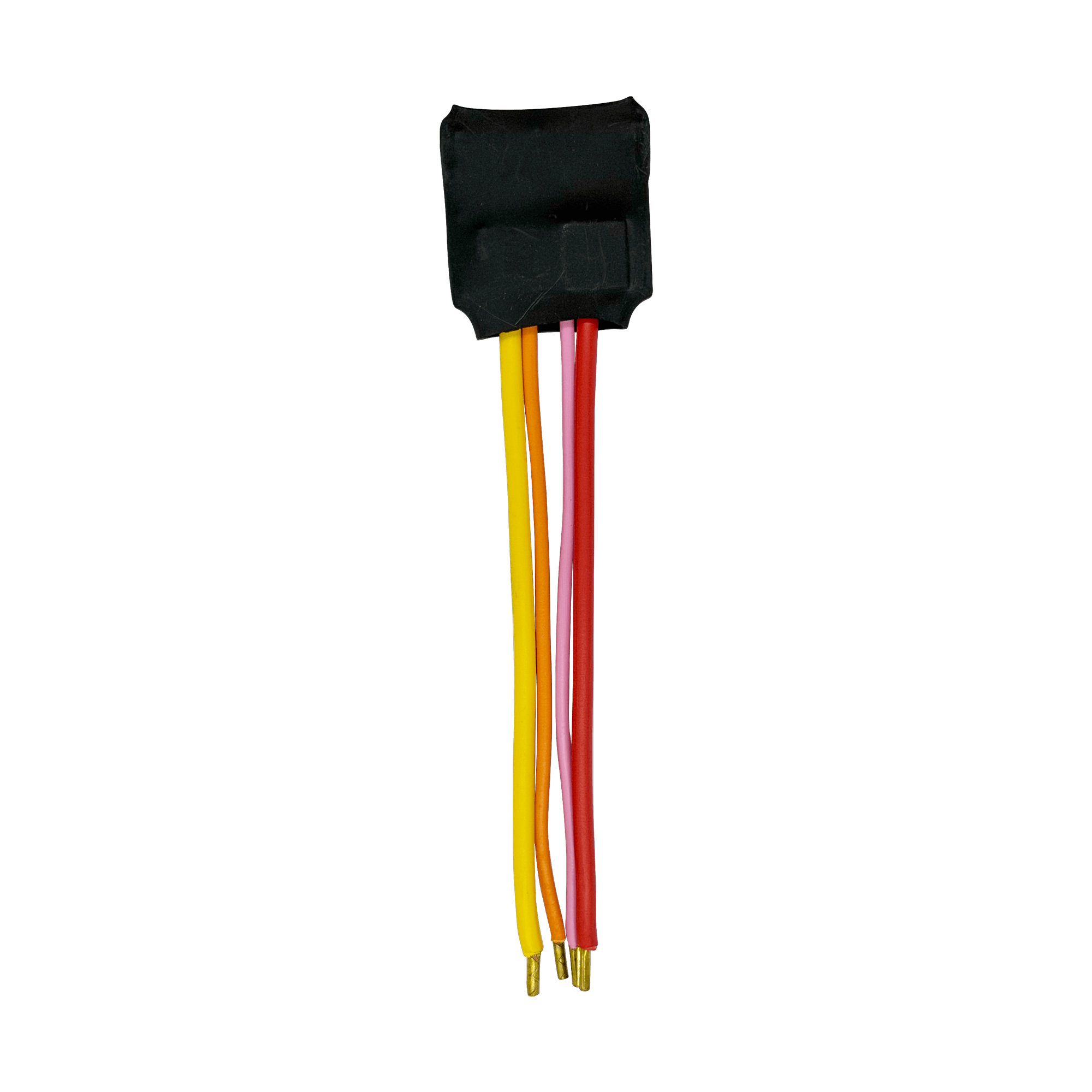 Compact black 200W trailing edge LED dimmer module for silent and flicker-free lighting control.