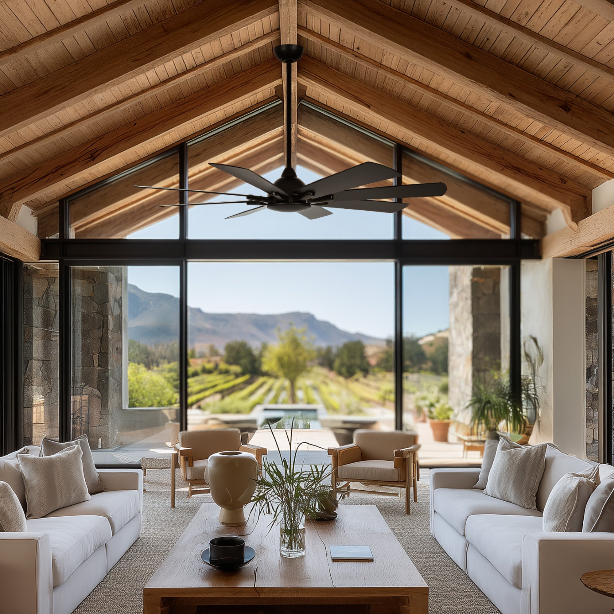 Raven Black 60W DC Ceiling Fan with Remote Control