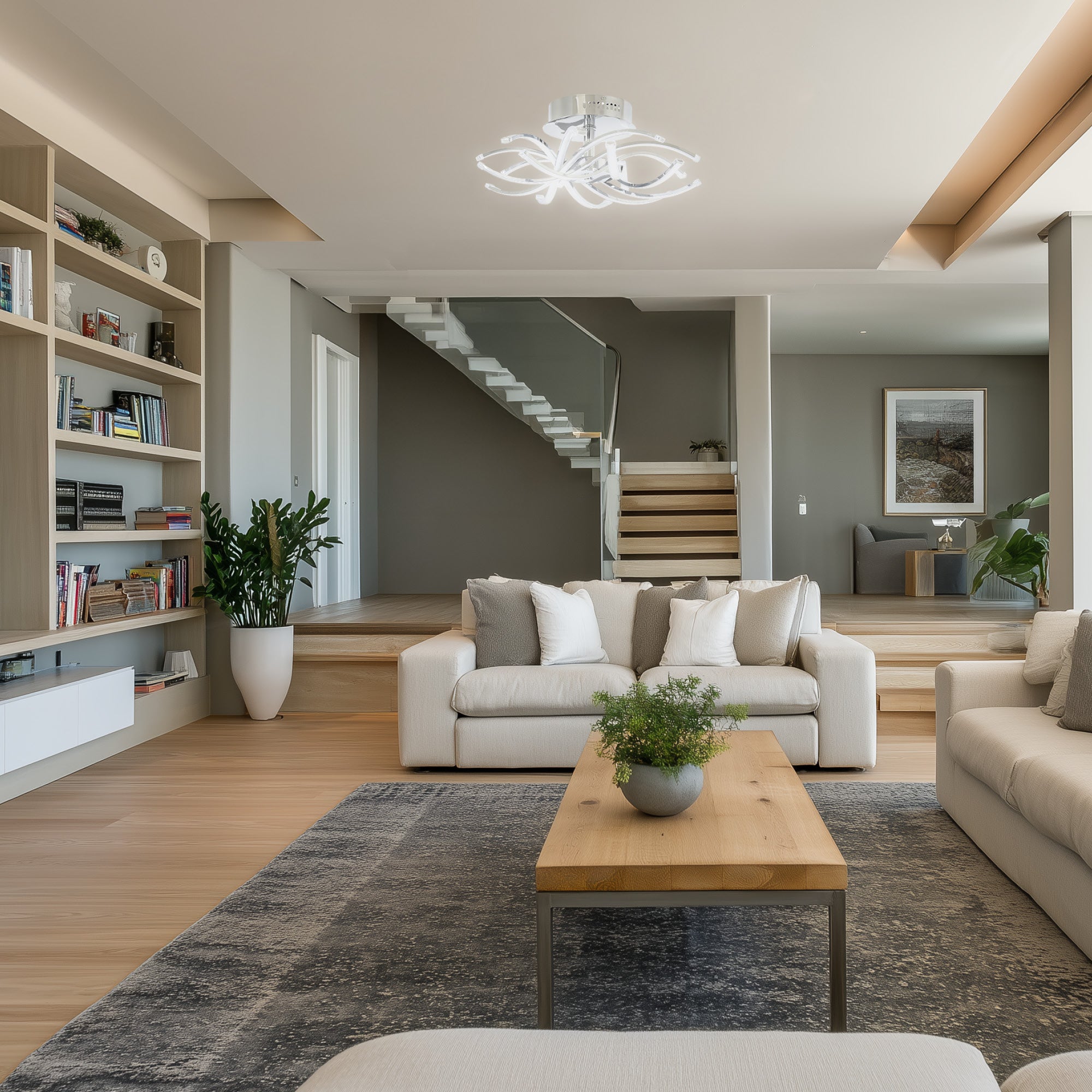 Willow 80W Satin Nickel LED Ceiling Light