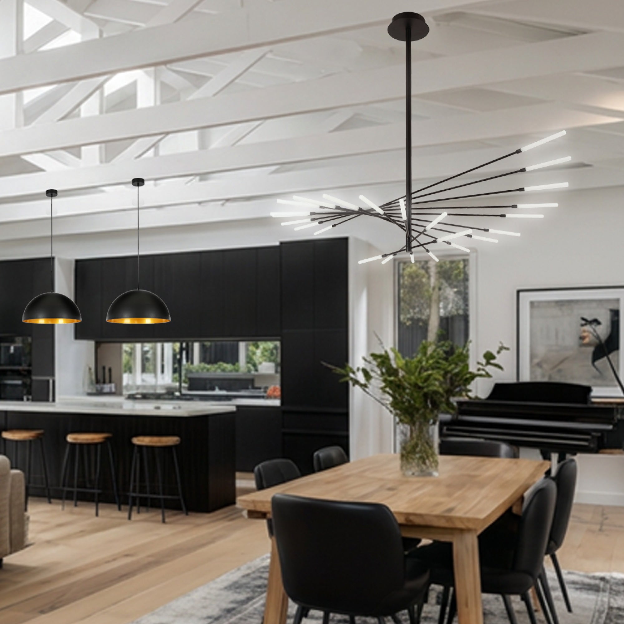 Voguing Black 50W CCT LED Pendant