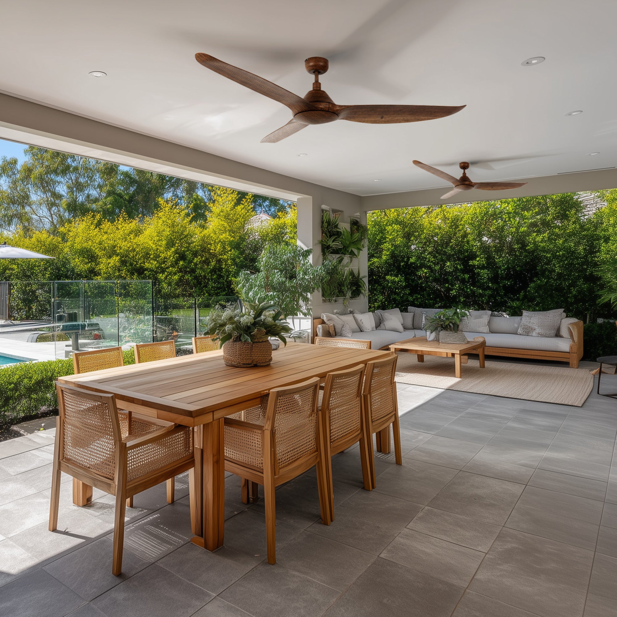 Pels 80W Dark Koa Ceiling Fan with Remote Control