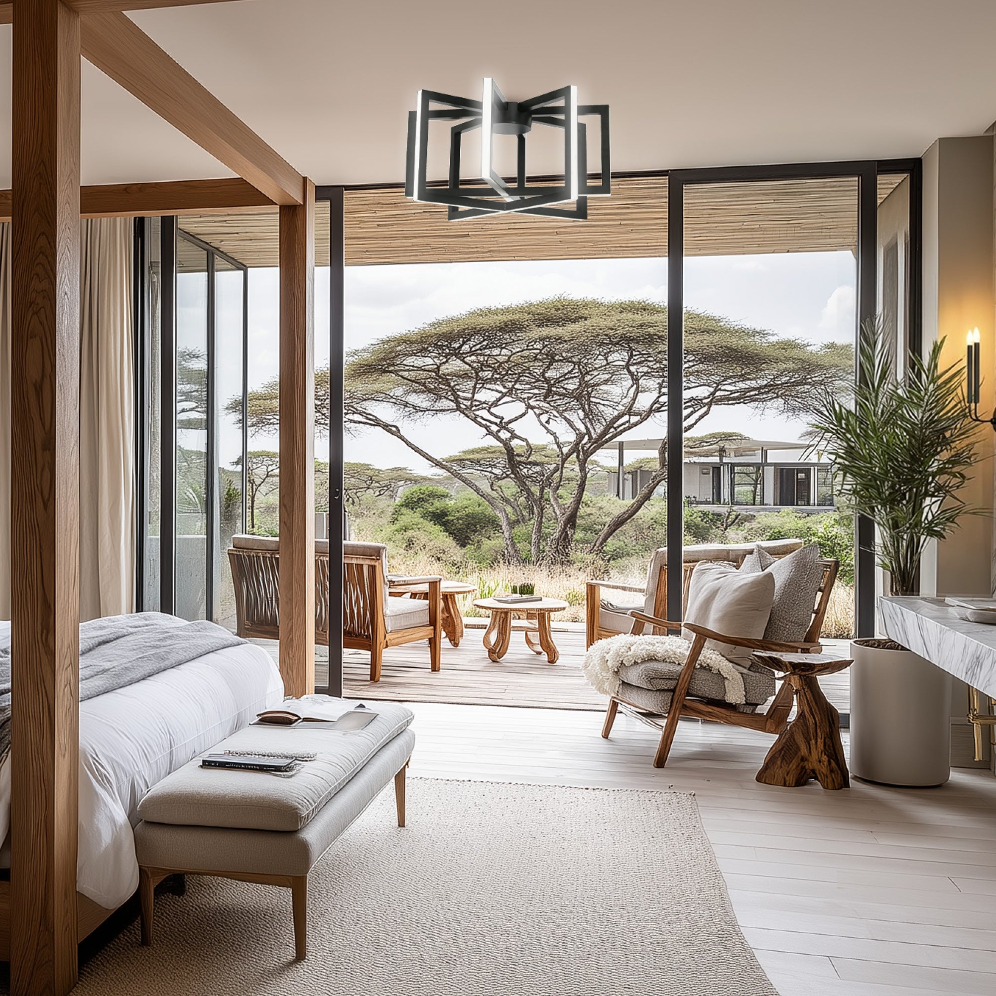 Aries Black 40W CCT LED Ceiling Light