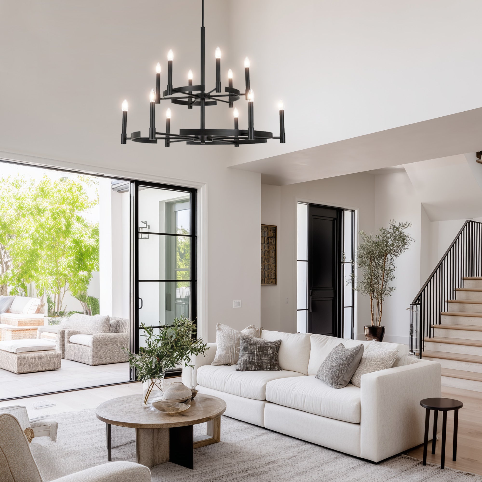 Blake Black 12 Light Chandelier