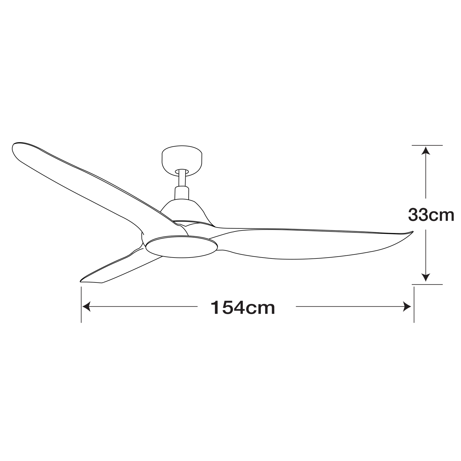 Pels 80W Dark Koa Ceiling Fan with Remote Control