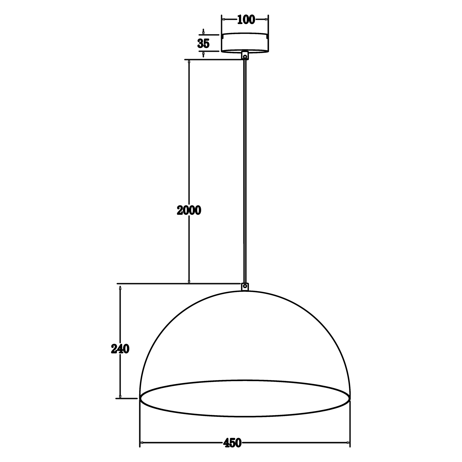 Nova White Pendant with Gold Inner