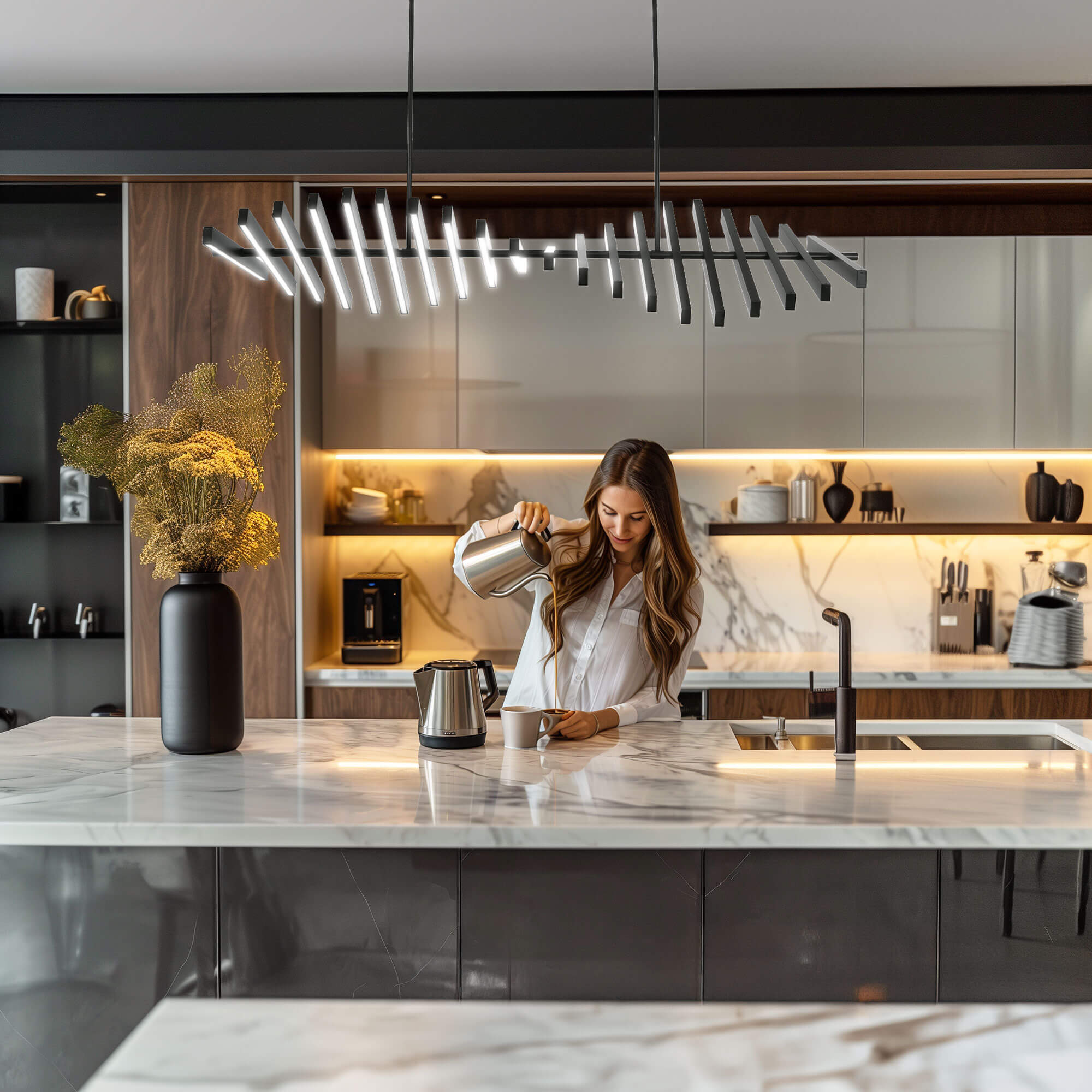 Grand Black 120W CCT LED Pendant