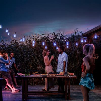 4W E27 Blue ST64 LED Filament