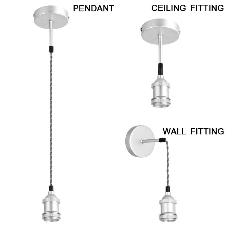 3 in 1 Satin Chrome Pendant Cord