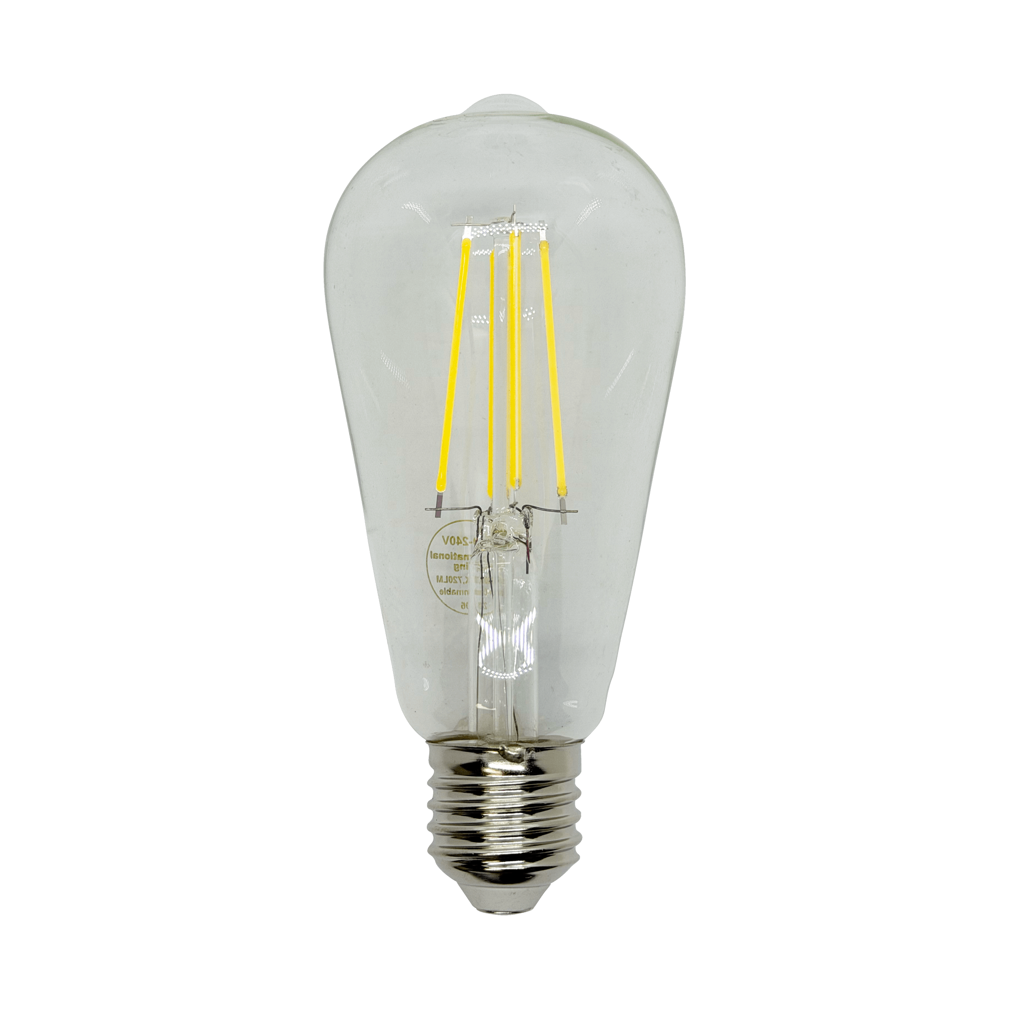 ST64 6W ES & E27 Clear Non-Dimmable Cool White Filament LED Globe