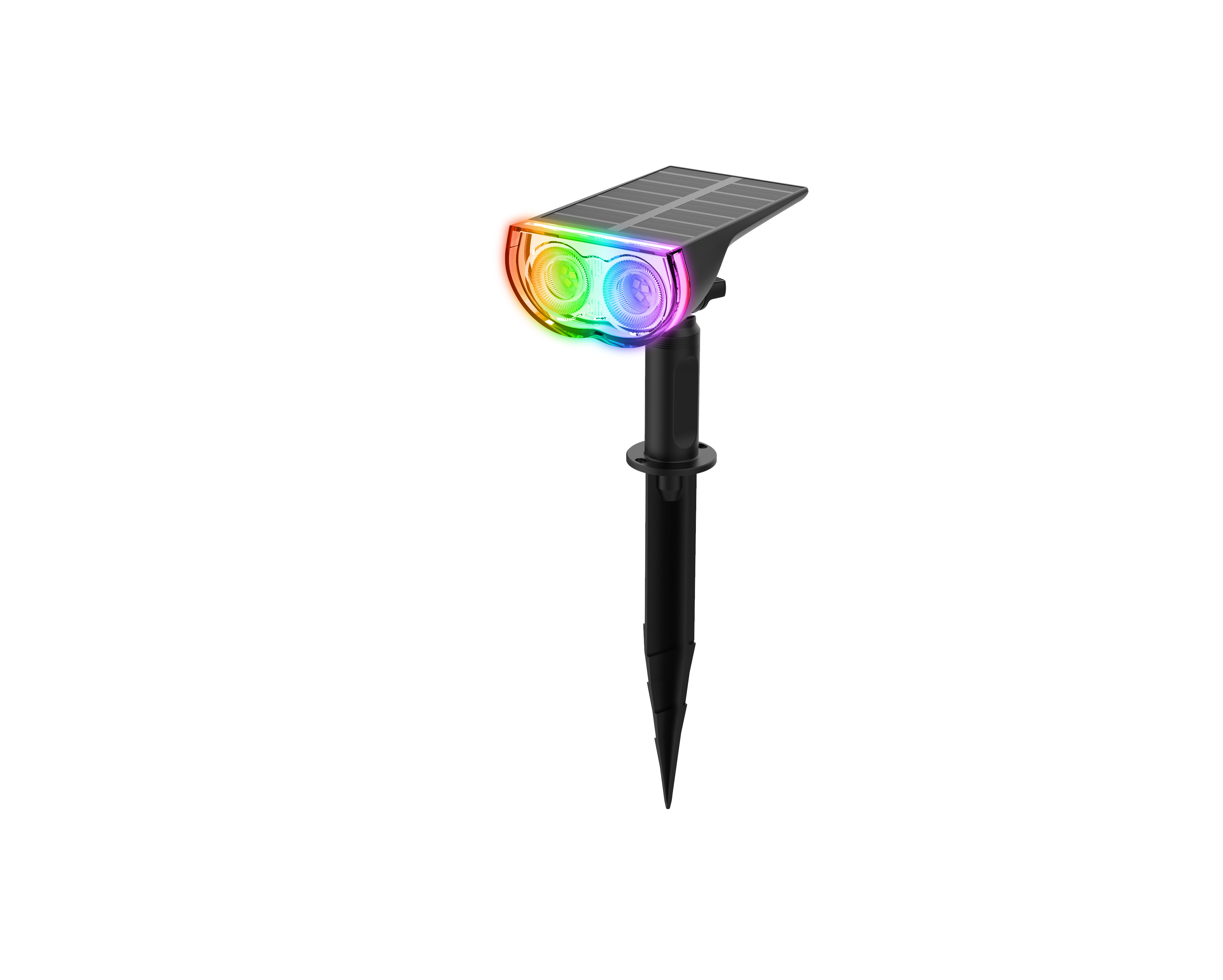 Nova 2W RGB and Daylight LED Solar Spot Light with Ground Spike