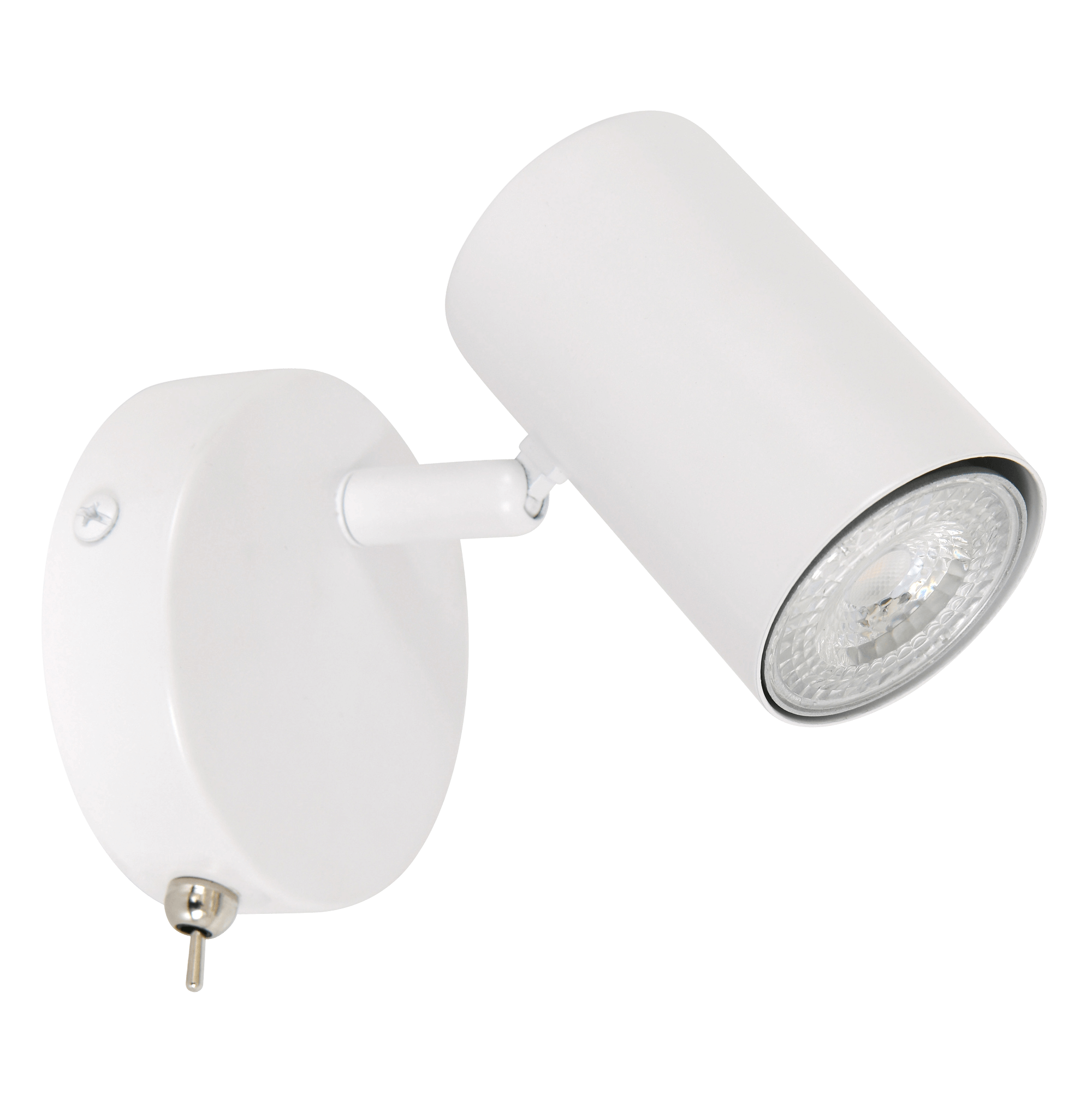 Harper White 1 Light Spot Light with On/Off Switch