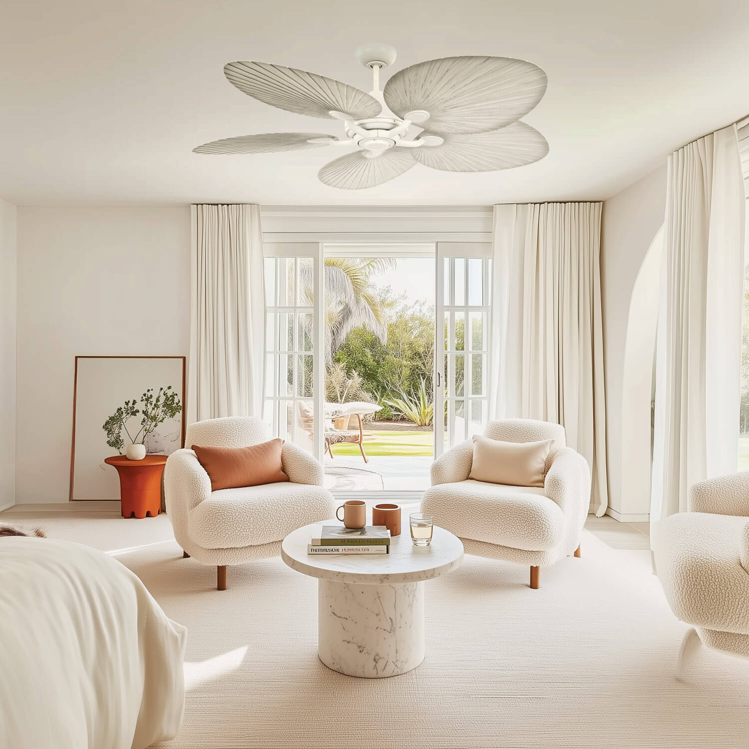 Alocasia White 80W AC Ceiling Fan with Remote Control