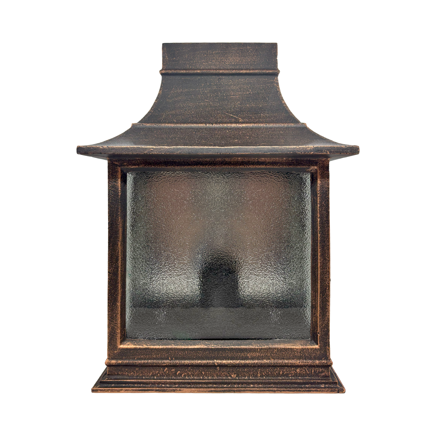 Antique Copper Mini Westcliff Outdoor Wall Light with Frosted Glass