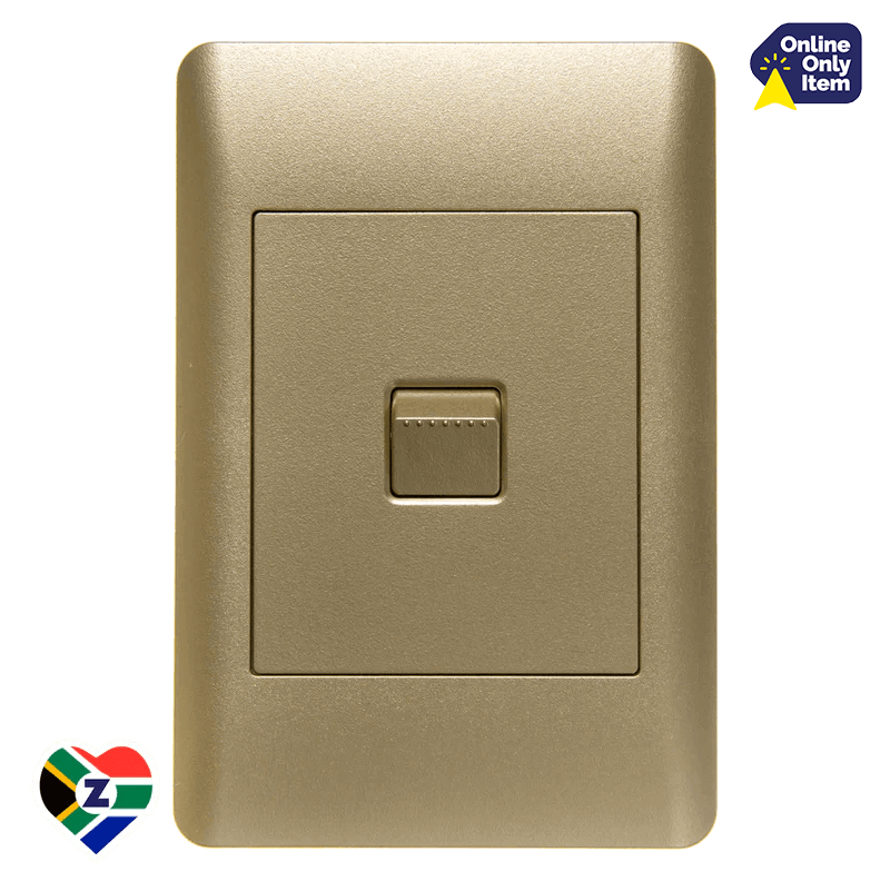 Gold Apollo 4x2 1 Lever Dimmer Switch