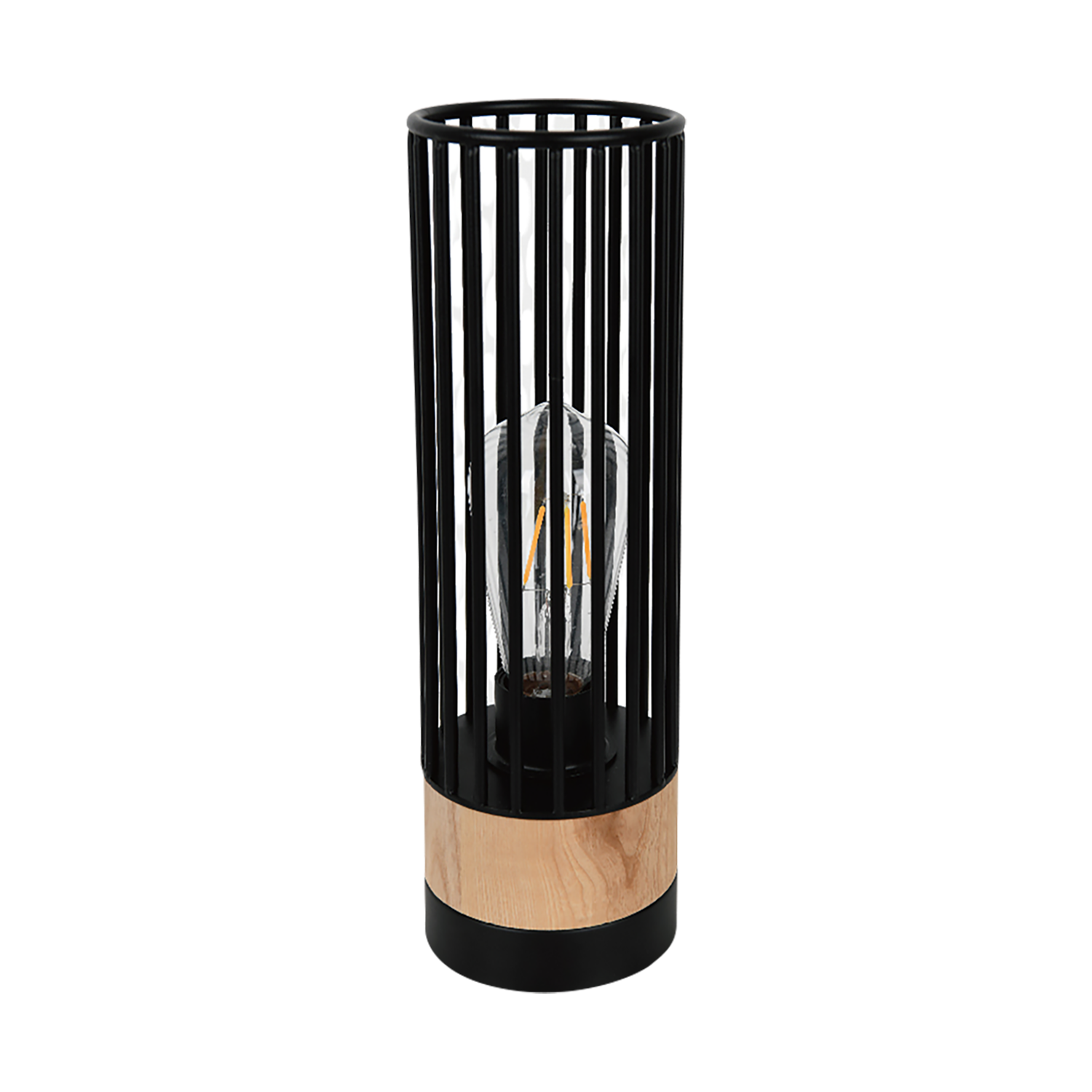 Archer Black and Wood Table Lamp