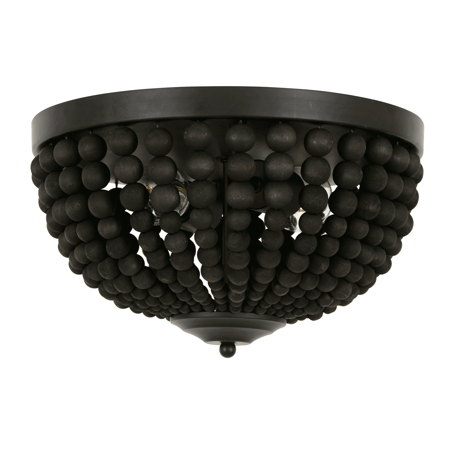 Aster Black Wooden Beaded Ceiling Light