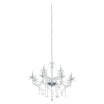 Basilano Chrome and Glass 8 Light Crystal Chandelier