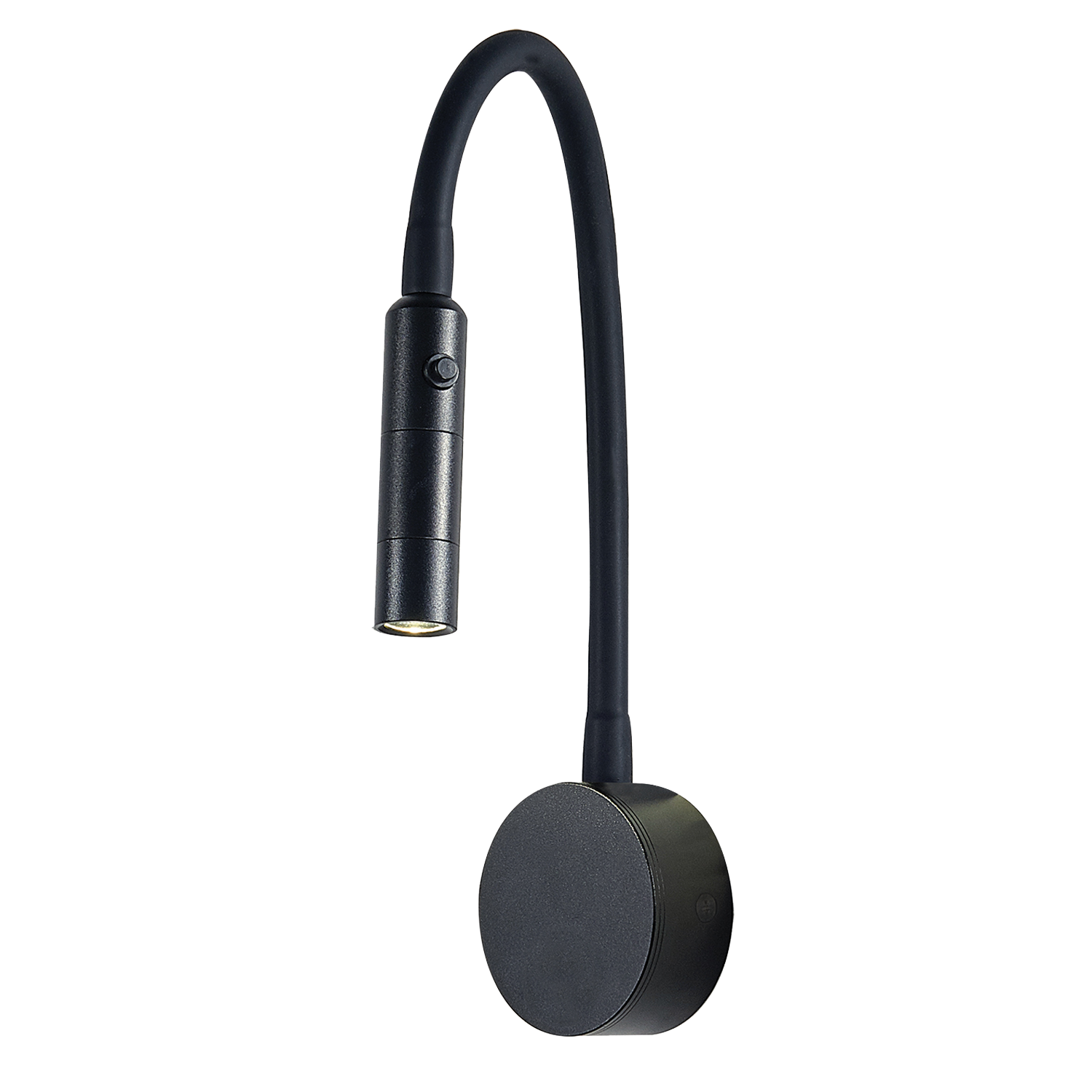 Black LED Wall Light with Flexible Arm and Switch