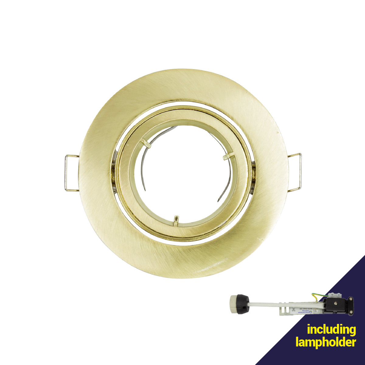 Brushed Brass Tilt Downlight