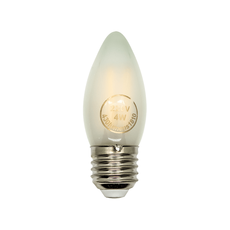 Candle 4W ES & E27 Globes Daylight Frosted LED Filament
