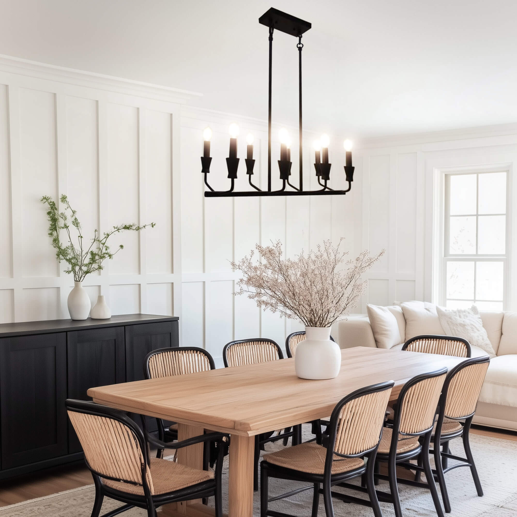 Dekota Black 8 Light Pendant