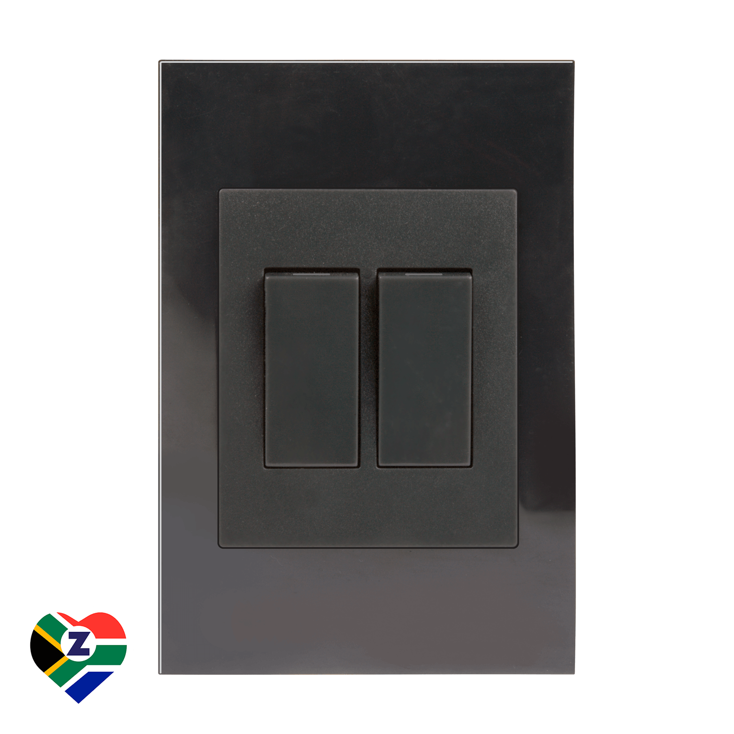 Dena Q Charcoal 4x2 2 Lever Switch