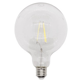 G125 6W ES & E27 Globes Cool White Dimmable Clear LED Filament