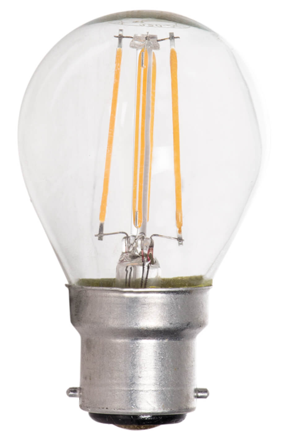 G45 4.5W BC & B22 Clear Warm White Dimmable Filament Golfball LED Globe