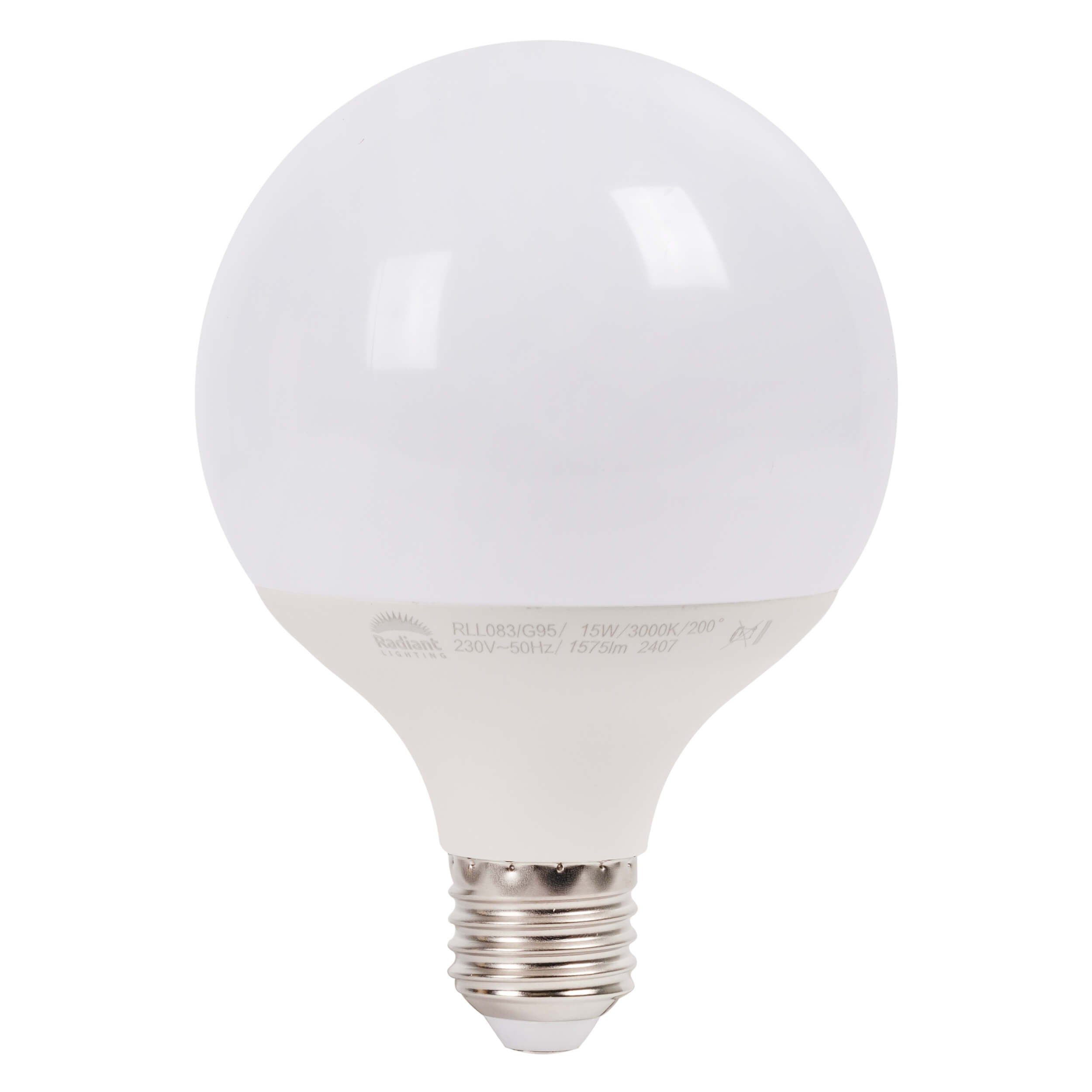 G95 15W ES & E27 Frosted Warm White LED Globe