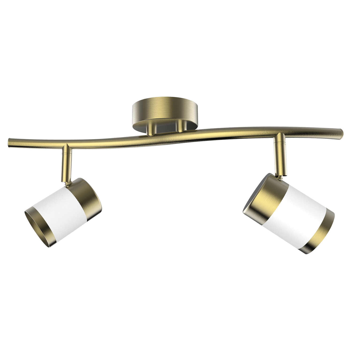 2 Llight Brass and White Spot Light