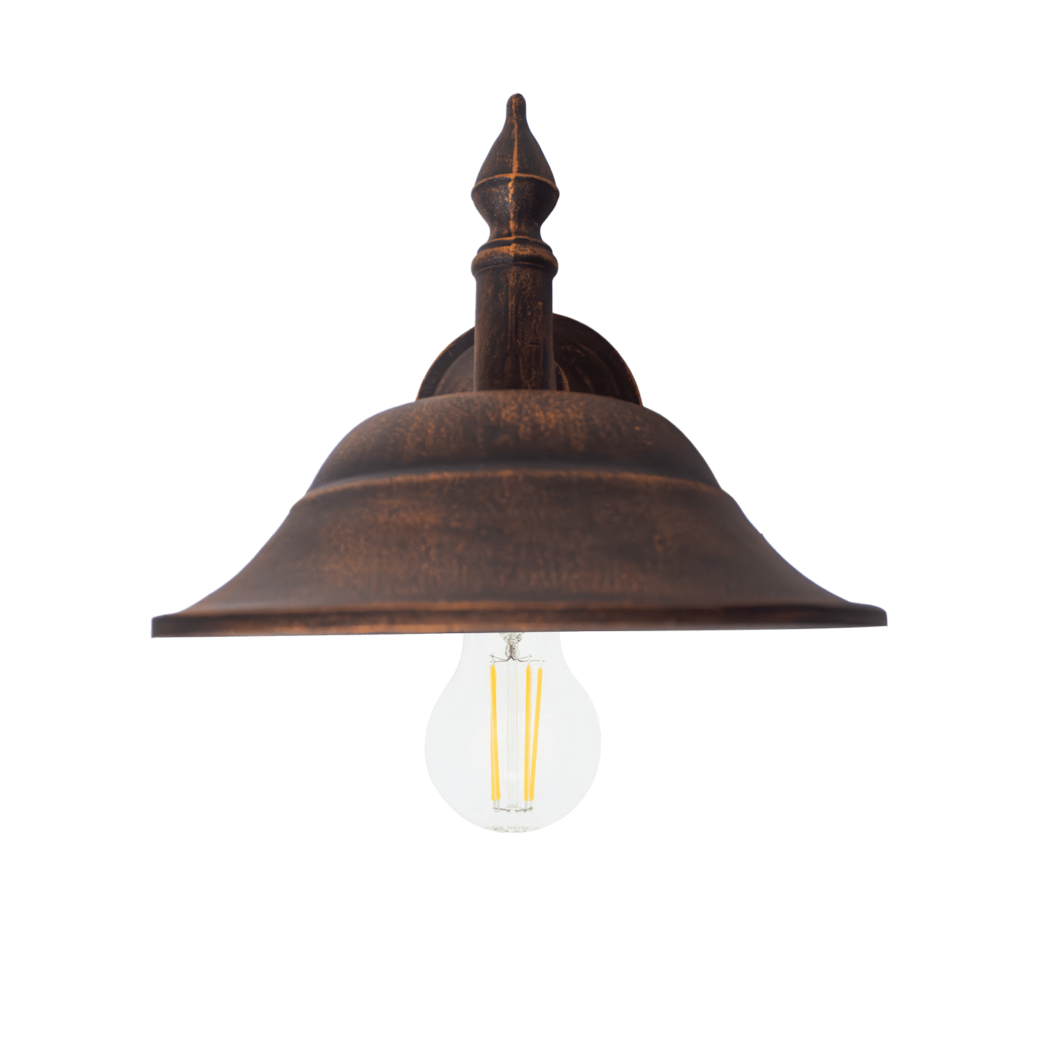 Hornley Antique Copper Outdoor Wall Light (Opal Sphere Not Included)