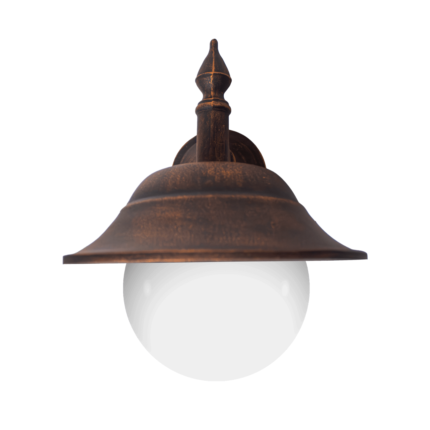 Hornley Antique Copper Outdoor Wall Light (Opal Sphere Not Included)
