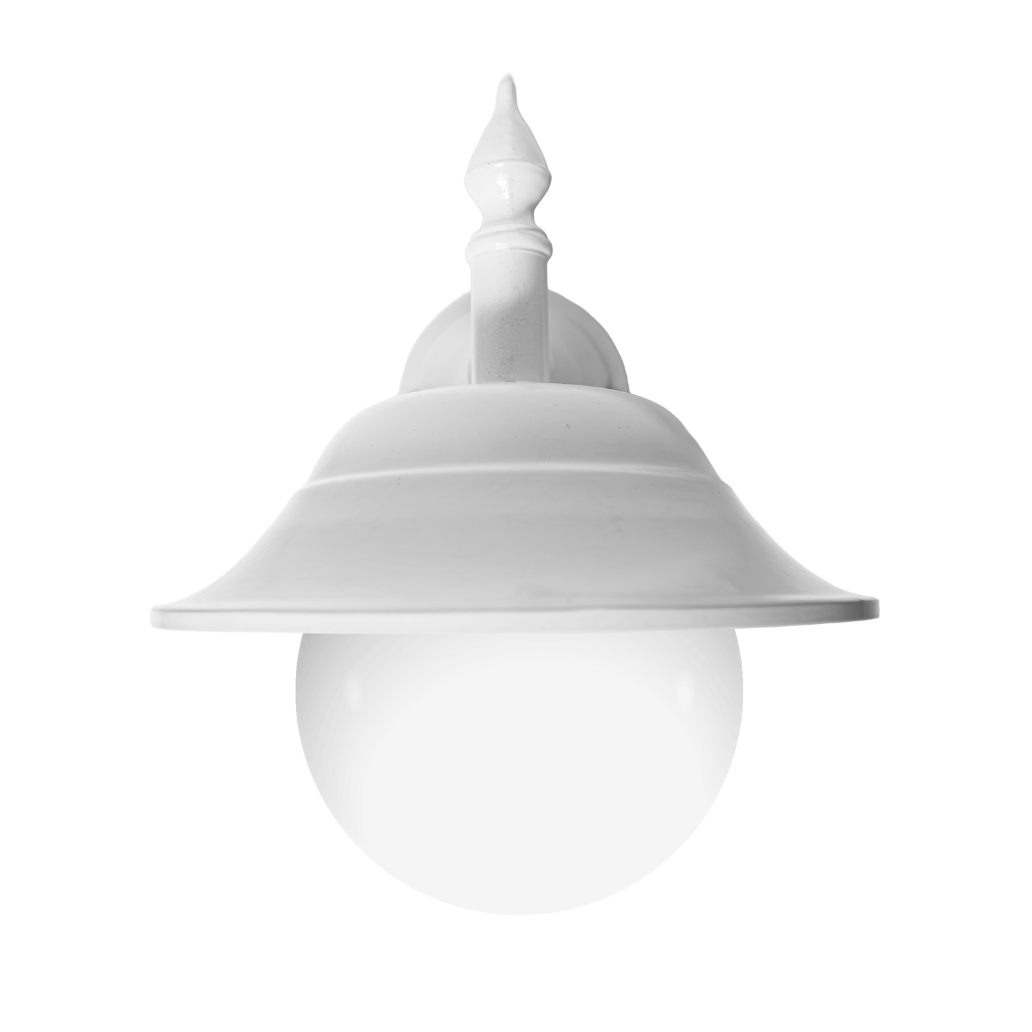 Hornley White Outdoor Wall Light (Opal Sphere Not Included)