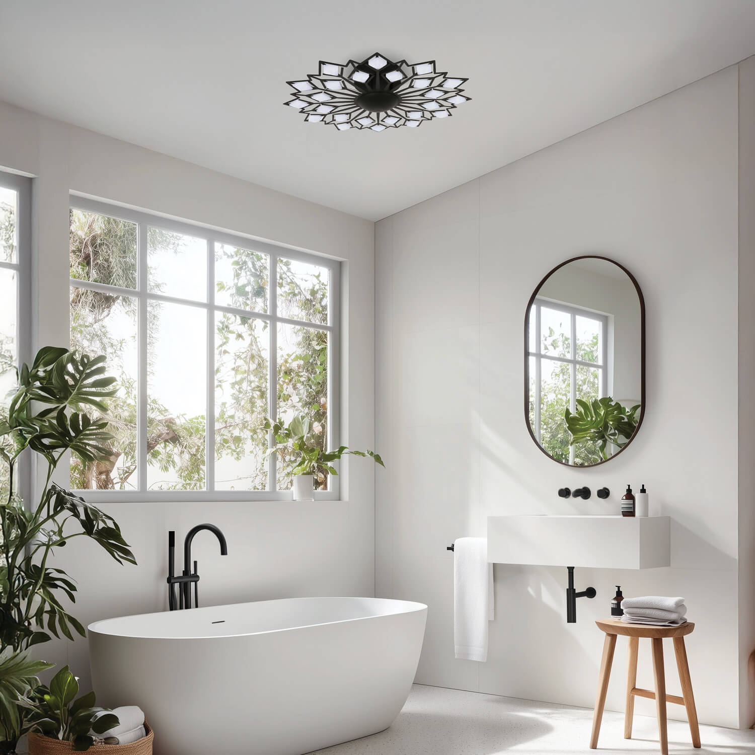 Katana Black 20W Cool White LED Ceiling Light