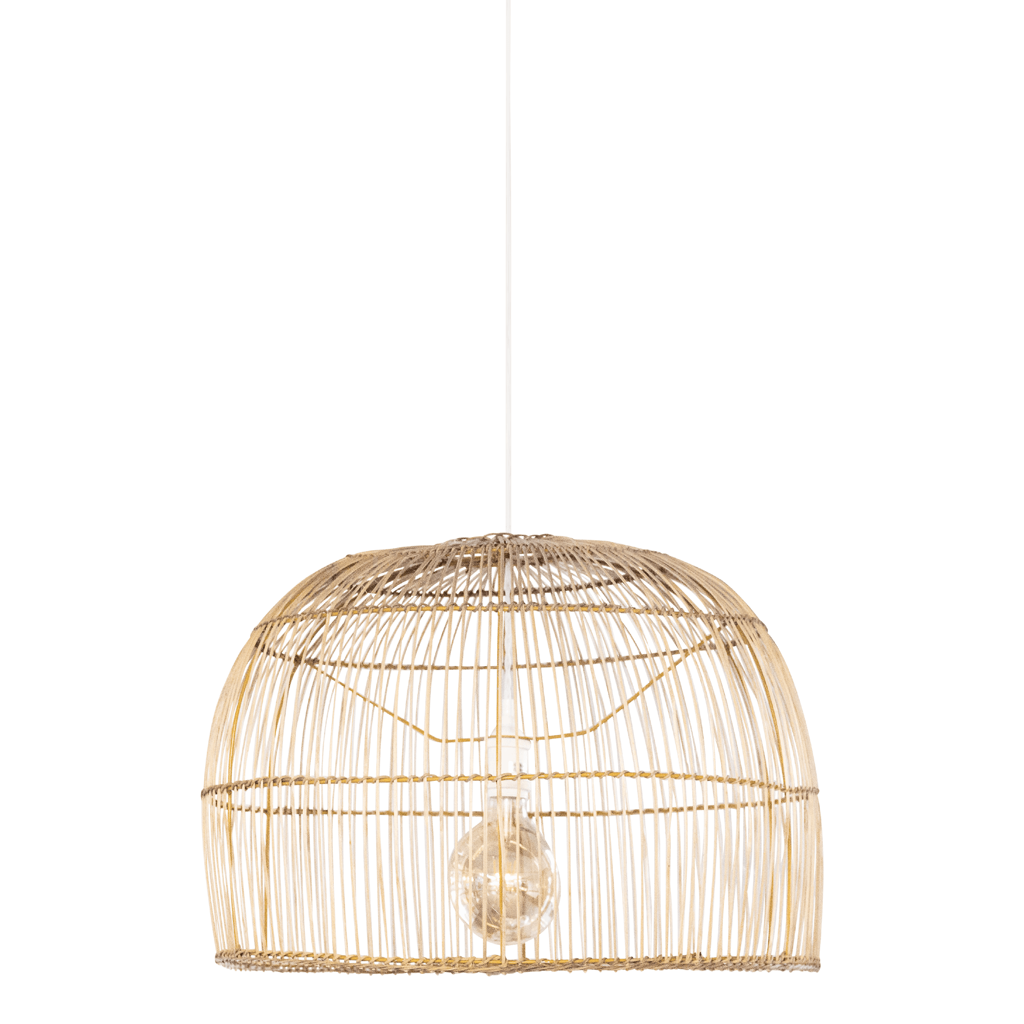 Kgalou Natural Hand Crafted Rattan Pendant Shade Only (Pendant Cord Excluded)