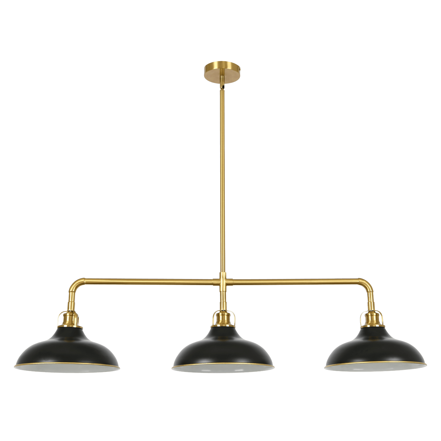 Kingston Black and Brass Gold 3 Light Pendant