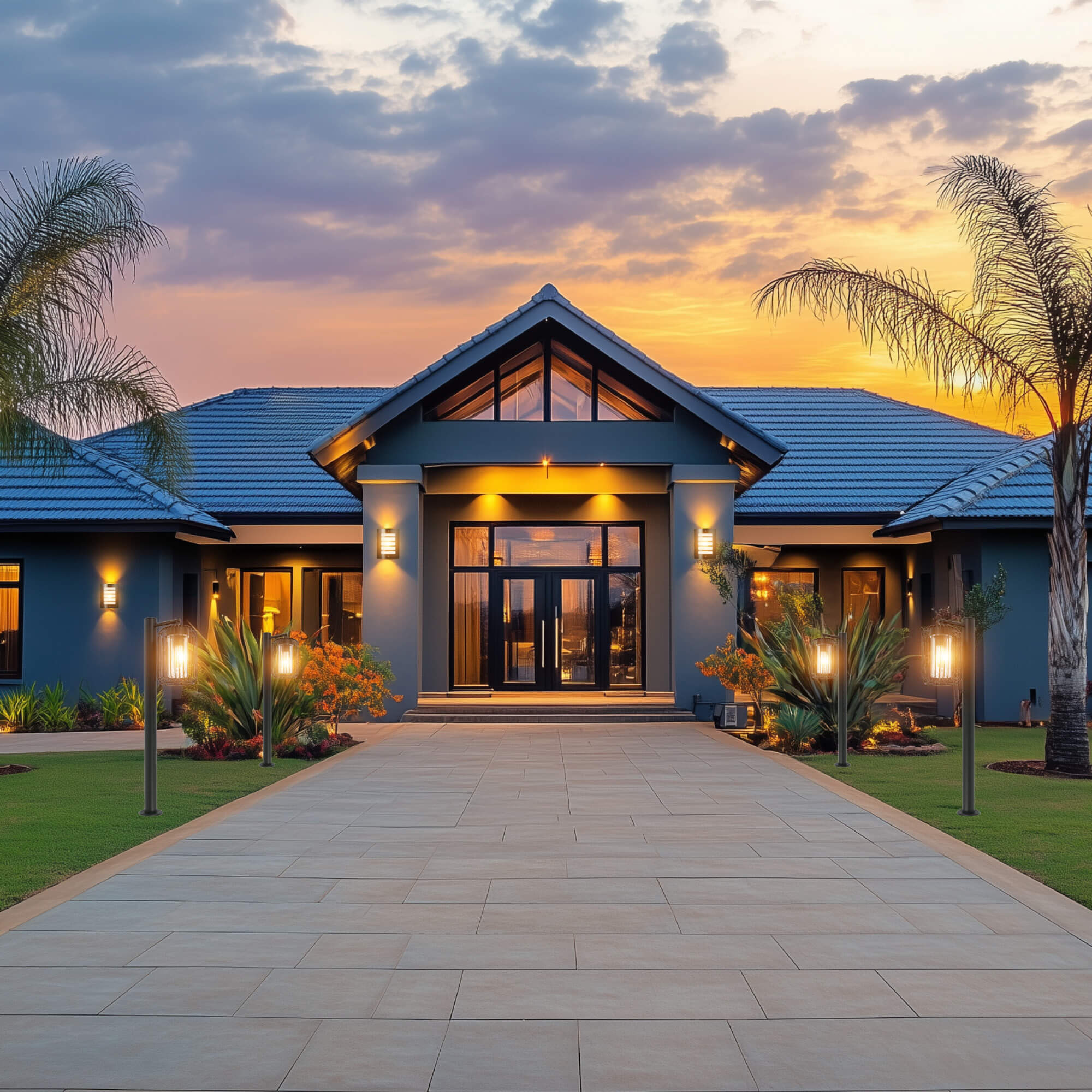 Koda Black Outdoor Bollard