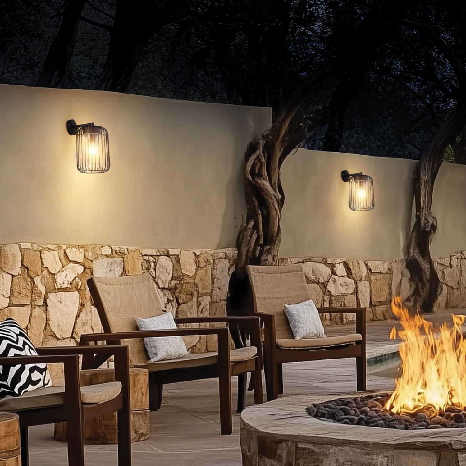 Koda Black Outdoor Wall Light