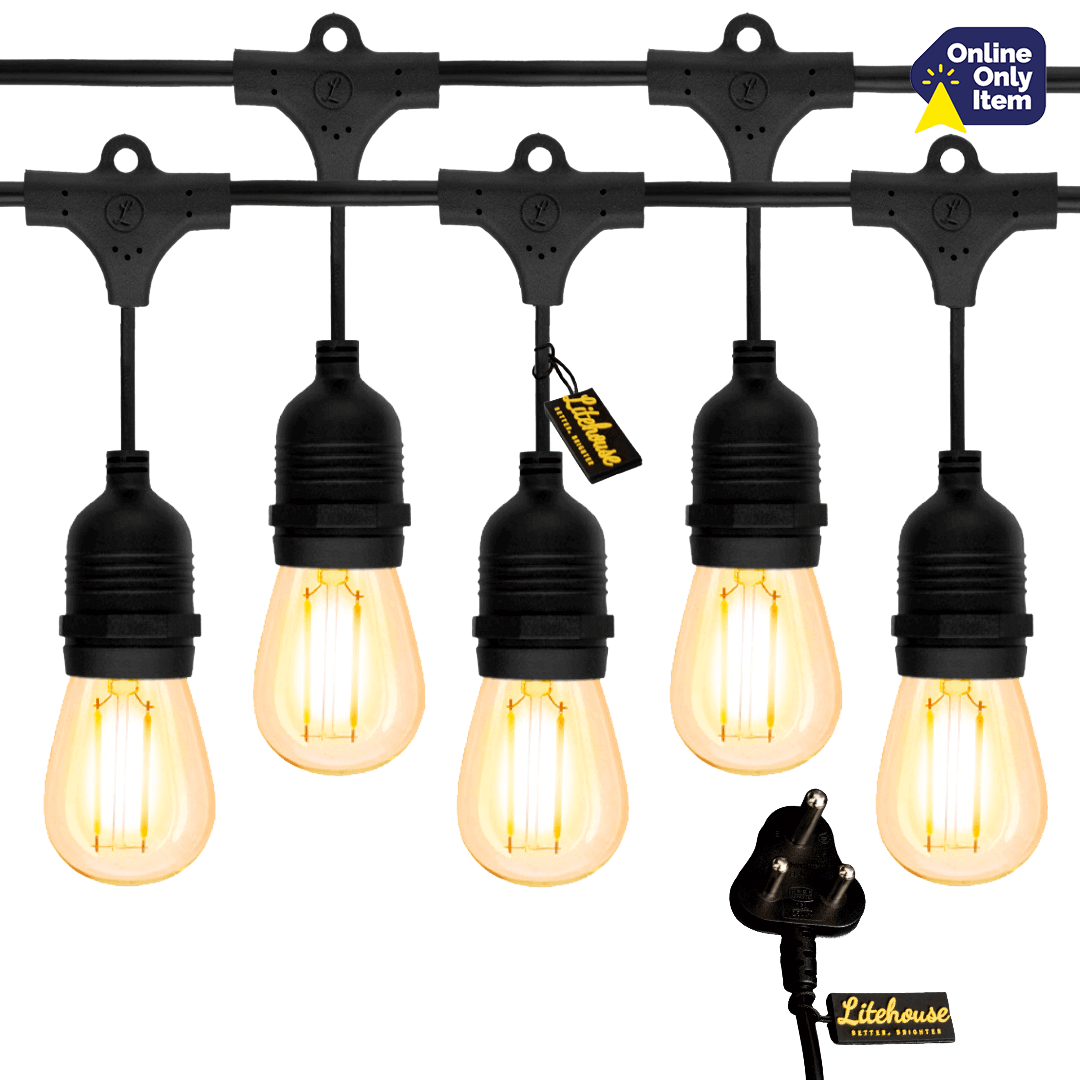 Litehouse 15M Black LED String Light