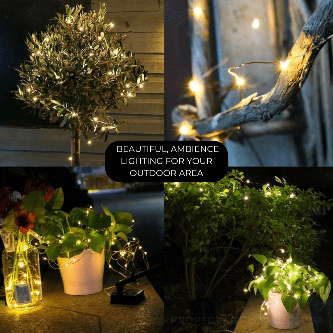 Litehouse 20M Solar Copper Fairy Lights