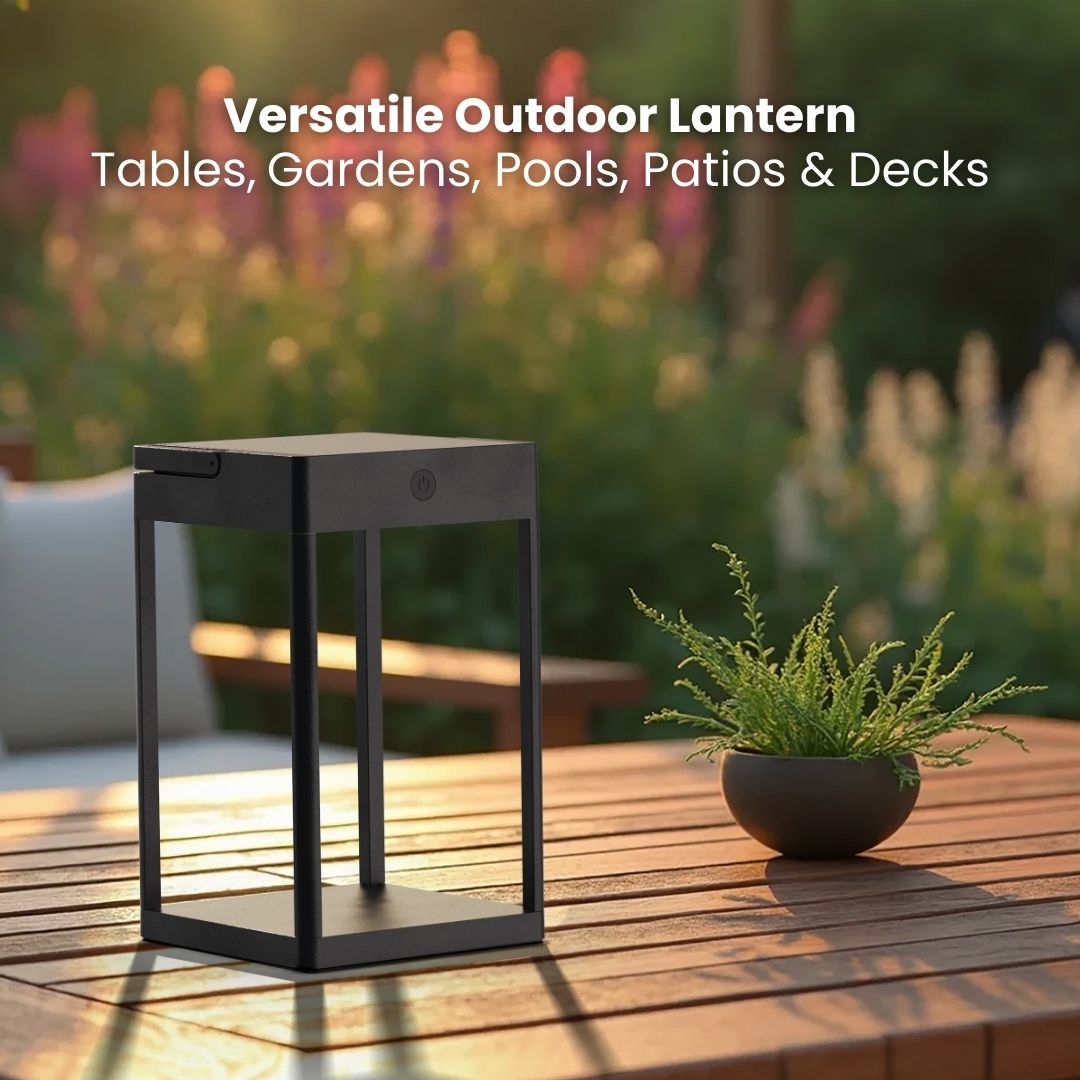 Litehouse Black CCT Outdoor Solar Lantern