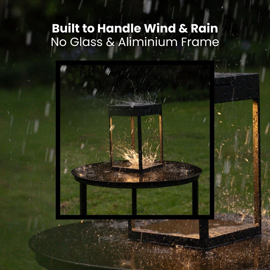 Litehouse Black CCT Outdoor Solar Lantern