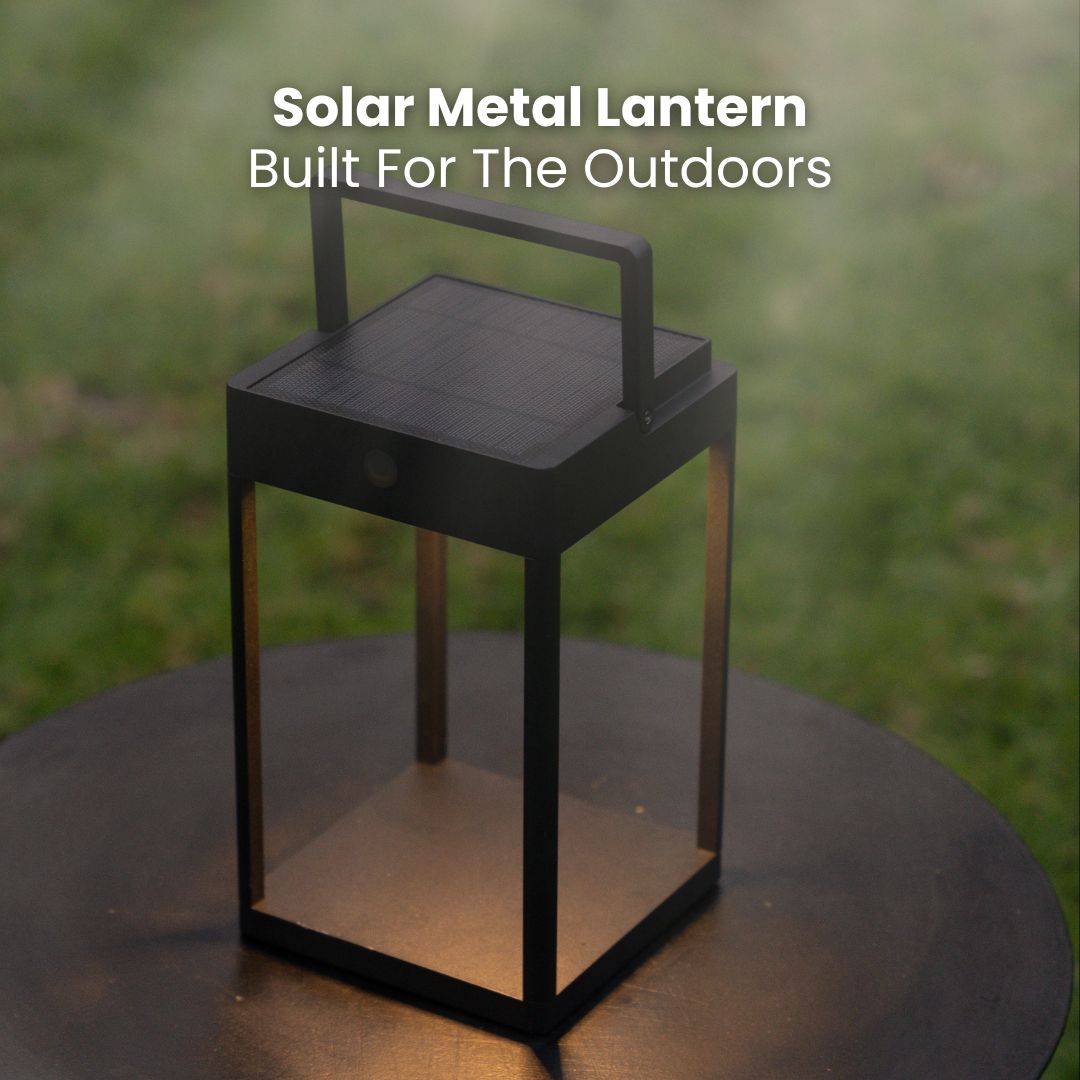 Litehouse Black CCT Outdoor Solar Lantern