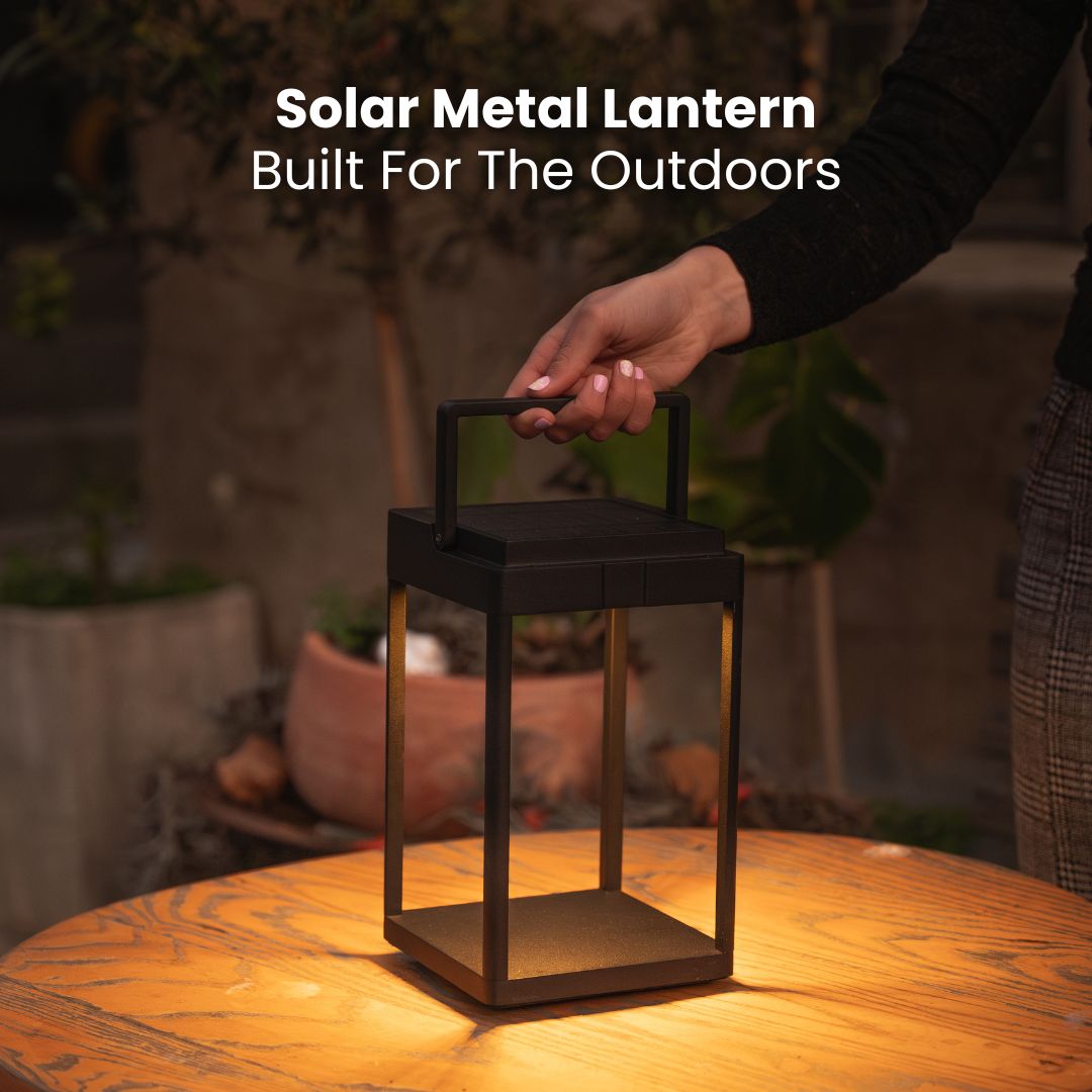 Litehouse Black CCT Outdoor Solar Lantern