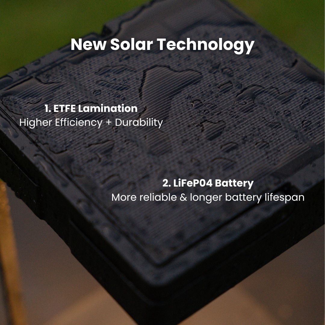 Litehouse Black CCT Outdoor Solar Lantern